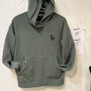 Green Llama Embroidered Hoodie Dress-Cottagecore Streetwear Boho/ Small /Tentree